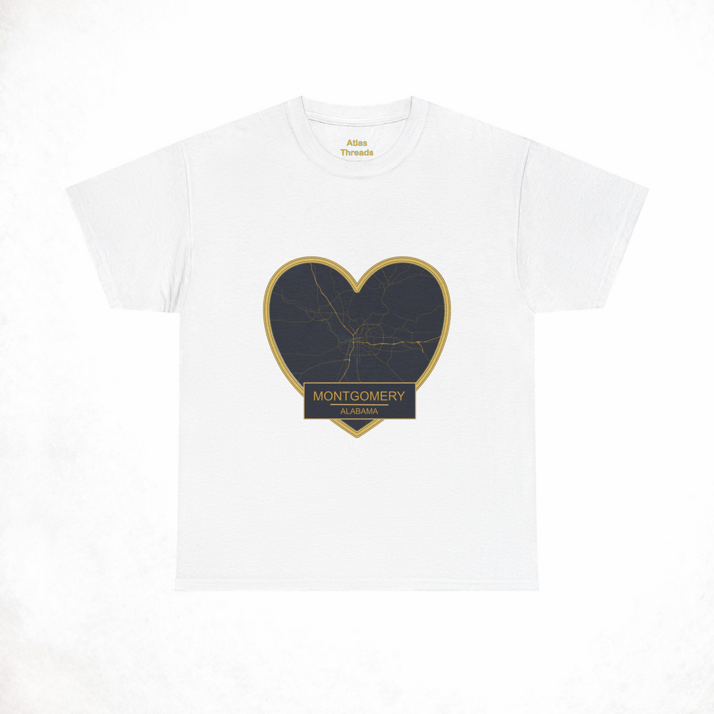 Visit Montgomery, Alabama - Heart Map Tee