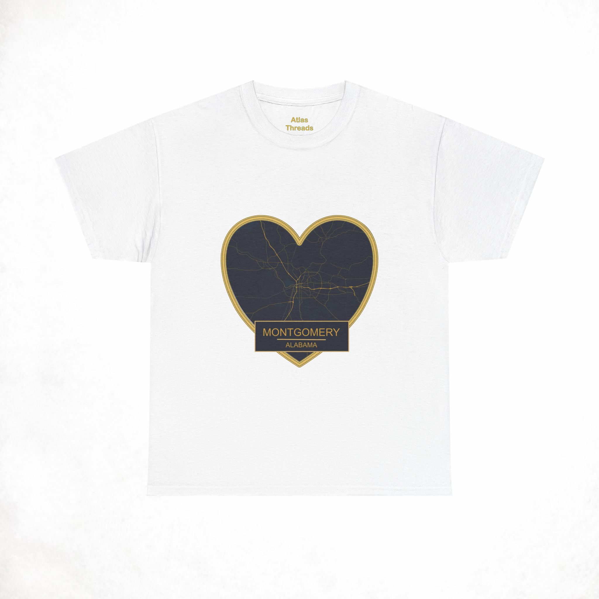 Visit Montgomery, Alabama - Heart Map Tee