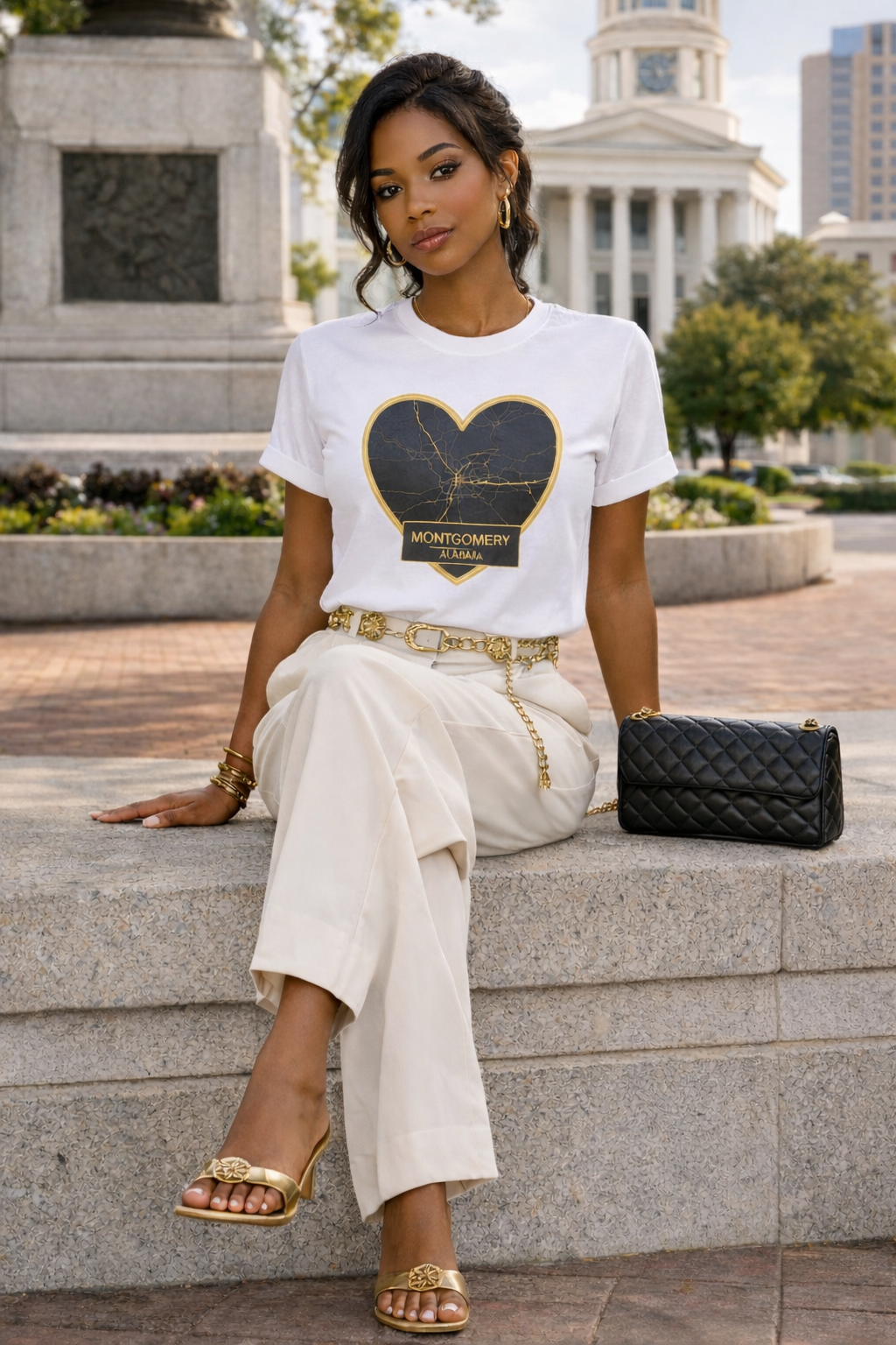 Visit Montgomery, Alabama - Heart Map Tee
