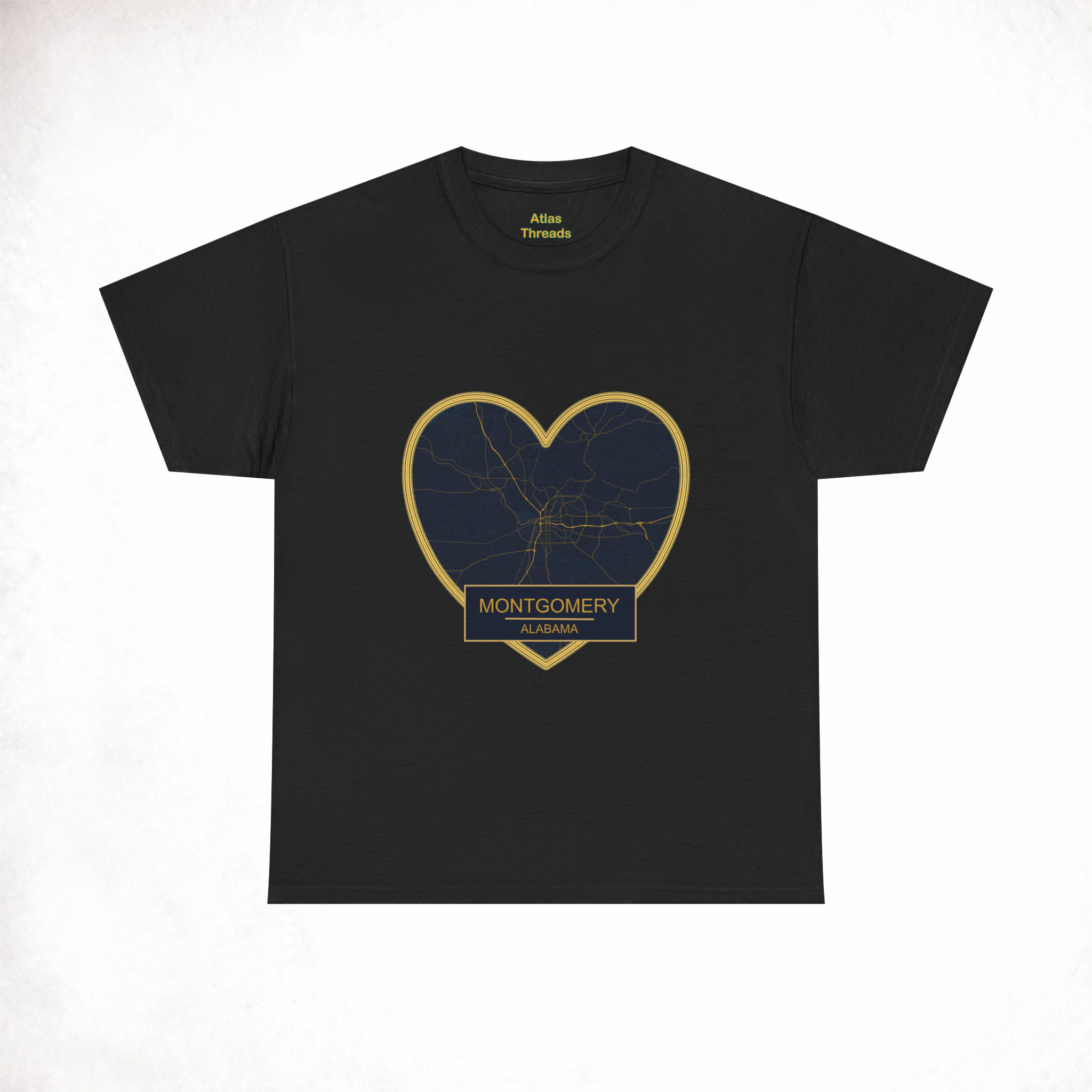 Visit Montgomery, Alabama - Heart Map Tee
