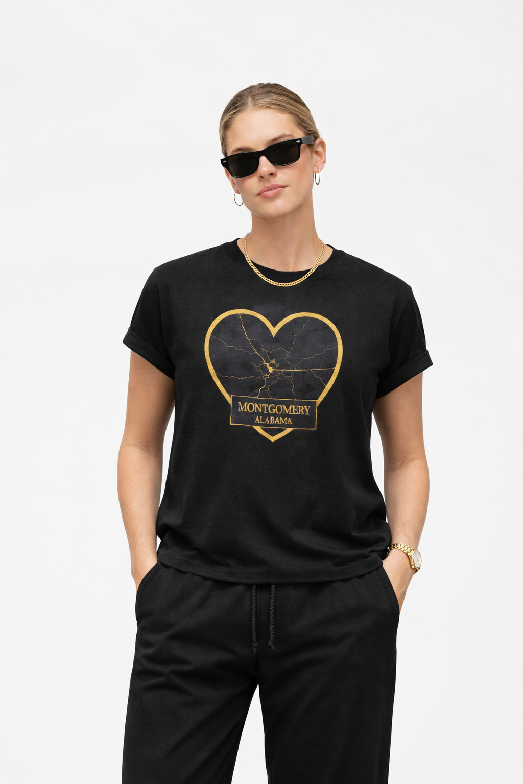 Visit Montgomery, Alabama - Heart Map Tee